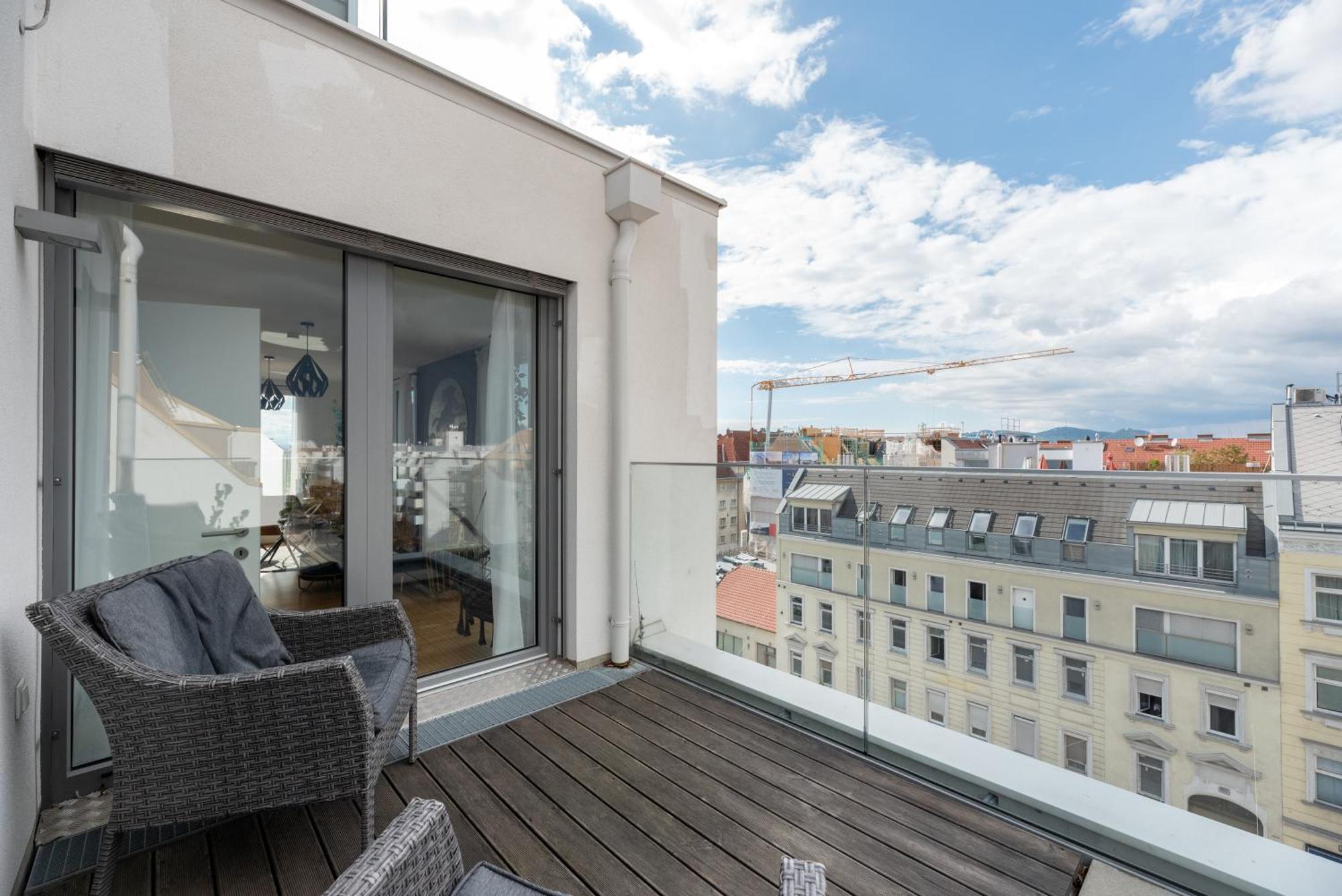 Apartment Mit Traumhafter Dachterrasse & Weitblick Wien Exteriör bild
